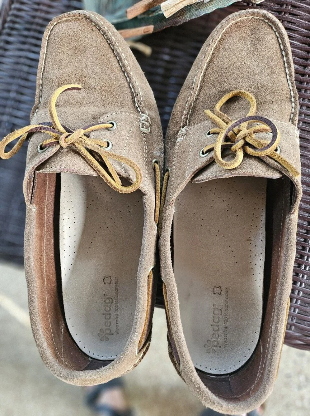 Oak Street Bootmakers Custom Leather Boat Shoe Natural Chromexcel Roughout 12.5